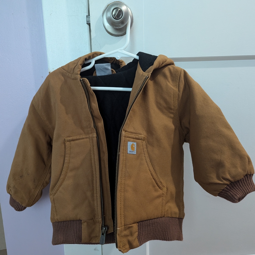 Carhartt Tan Hooded Kids Jacket